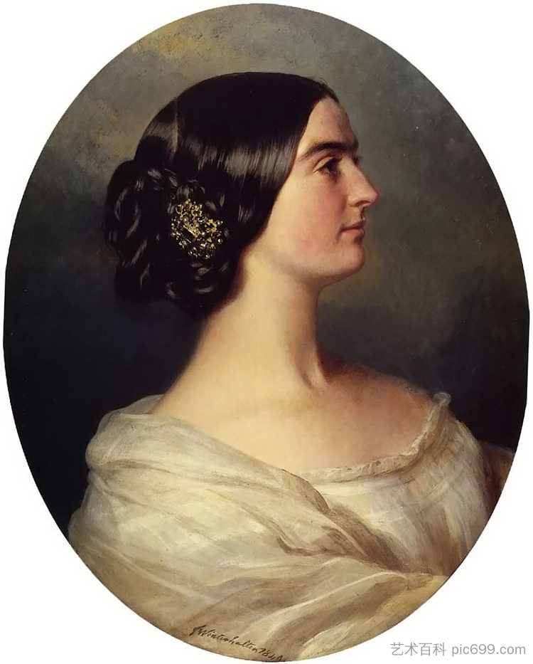 夏洛特·斯图尔特，坎宁子爵夫人 Charlotte Stuart, Viscountess Canning (1849)，弗兰兹·温特豪德