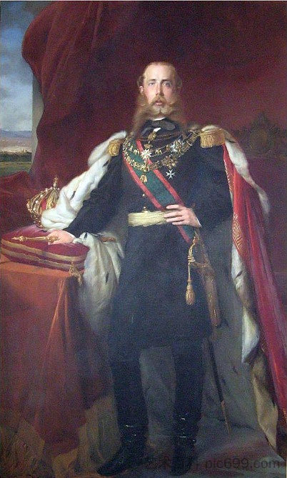 墨西哥皇帝唐·马克西米利亚诺一世 Emperor Don Maximiliano I of Mexico (c.1865)，弗兰兹·温特豪德