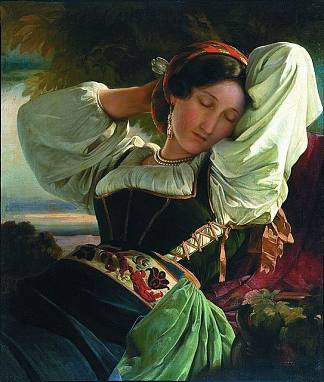 来自萨宾山脉的女孩 Girl from Sabin Mountains (1840)，弗兰兹·温特豪德