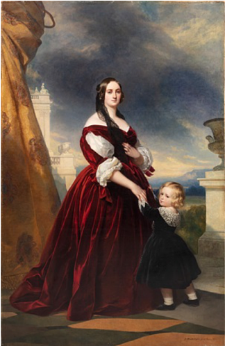 杜沙泰尔伯爵夫人（1817-1878）和她的儿子维孔特·查尔斯·坦尼吉·杜沙泰尔（1838-1891）的肖像|杜沙泰尔伯爵夫人（1817-1878）和她的儿子查尔斯·坦纳吉·杜沙泰尔子爵（1838-1891）的肖像 Portrait of the Countess Duchâtel (1817-1878) with her son, Vicomte Charles Tanneguy Duchâtel (1838-1891) | Portrait de la Comtesse Duchâtel (1817-1878) et de son fils le Vicomte Charles Tanneguy Duchâtel (1838-1891) (1841)，弗兰兹·温特豪德