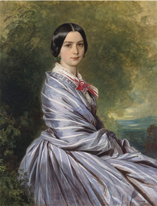 奥古斯塔·威克罗的肖像 Portrait of Augusta Wichrow (1848)，弗兰兹·温特豪德