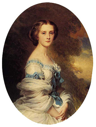 梅兰妮·德·布西埃尔，埃德蒙·德·波塔莱斯伯爵夫人 Melanie de Bussiere, Comtesse Edmond de Pourtales (1857)，弗兰兹·温特豪德