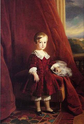 小时候的欧伯爵画 Painting of the Count of Eu as a child，弗兰兹·温特豪德