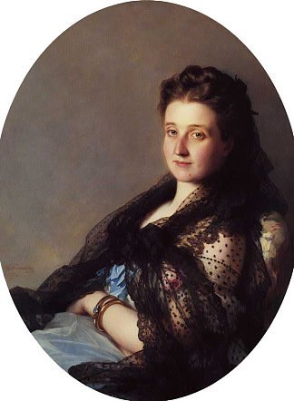 一位女士的肖像 Portrait of a lady (1872)，弗兰兹·温特豪德