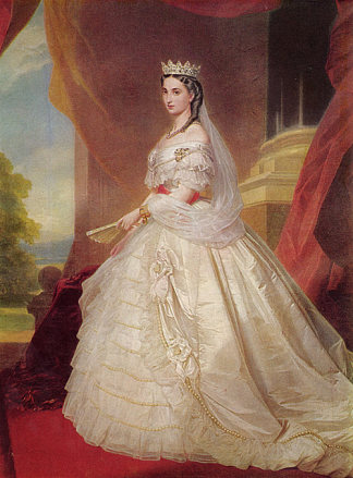 比利时夏洛特肖像 Portrait of Charlotte of Belgium (1864)，弗兰兹·温特豪德