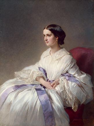 奥尔加·舒瓦洛娃伯爵夫人的肖像 Portrait of Countess Olga Shuvalova (1858)，弗兰兹·温特豪德