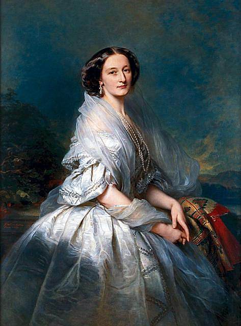 布拉尼基·克拉辛斯卡的伊丽莎·弗朗西斯卡肖像 Portrait of Eliza Franciszka of Branicki Krasińska (1857)，弗兰兹·温特豪德