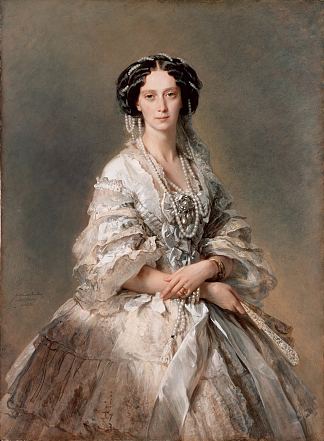 玛丽亚·亚历山德罗夫娜皇后的肖像 Portrait of Empress Maria Alexandrovna (1857)，弗兰兹·温特豪德