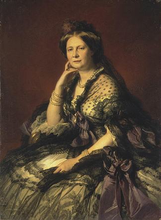 叶莲娜·巴甫洛夫娜大公主的肖像 Portrait of Grand Princess Yelena Pavlovna (1862)，弗兰兹·温特豪德