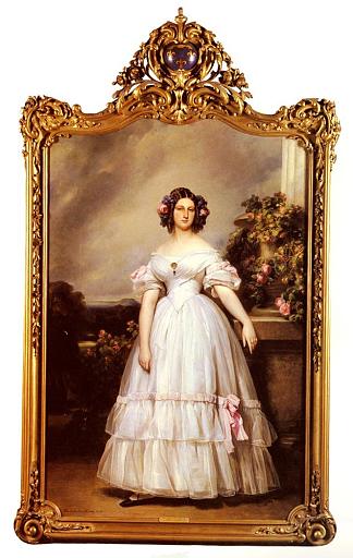 奥尔良玛丽·克莱门汀公主殿下的肖像 Portrait of HRH Princess Marie Clementine of Orleans (1832)，弗兰兹·温特豪德