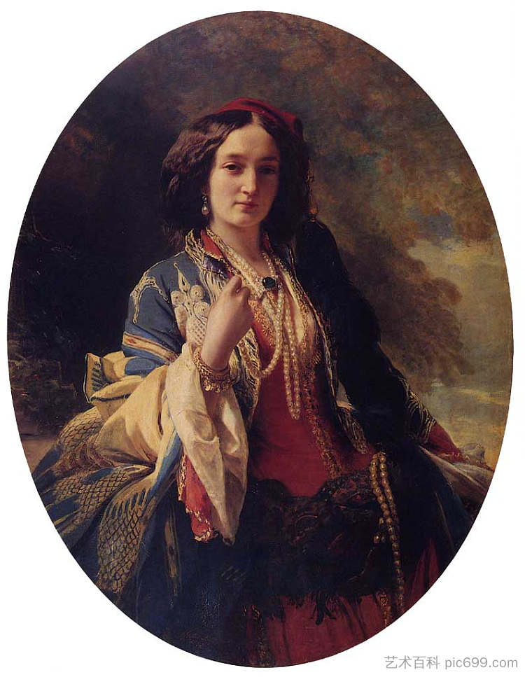 卡塔日娜·波托卡的肖像 Portrait of Katarzyna Potocka (1854)，弗兰兹·温特豪德