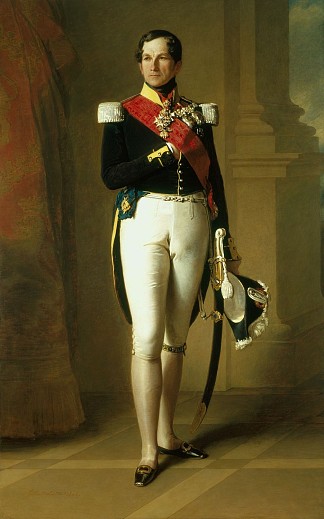 比利时利奥波德一世的肖像 Portrait of Leopold I of Belgium (1846)，弗兰兹·温特豪德