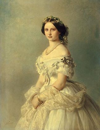 巴登公主肖像 Portrait of Princess of Baden (1856)，弗兰兹·温特豪德