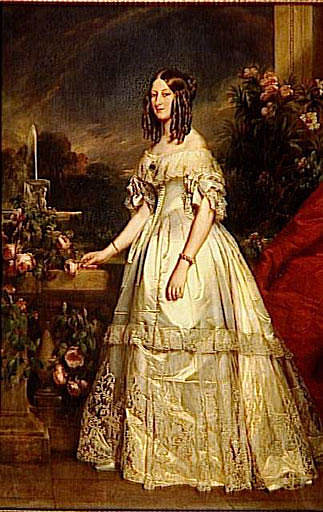 萨克森科堡和哥达的维多利亚公主肖像 Portrait of Princess Victoria of Saxe Coburg and Gotha (1840)，弗兰兹·温特豪德