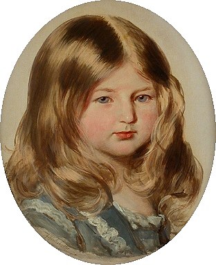 研究萨克森-科堡-哥达的阿玛利亚公主的肖像 Study for a portrait of Princess Amalie of Saxe-Coburg-Gotha，弗兰兹·温特豪德