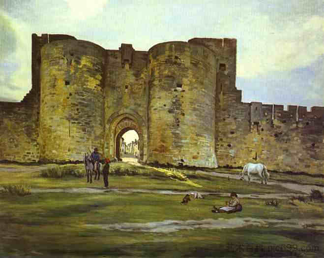 艾格莫尔特女王港 Port of the Queen at Aigues-Mortes (1867)，弗雷德里克·巴齐耶