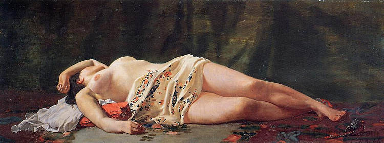 斜倚的裸体 Reclining Nude，弗雷德里克·巴齐耶