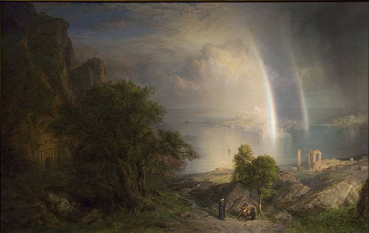 爱琴海 Aegean Sea (1877),弗雷德里克·埃德温·丘奇