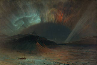 北极光 Aurora Borealis (1865)，弗雷德里克·埃德温·丘奇