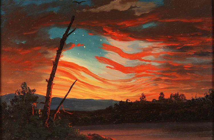 我们在天空中的旗帜 Our Banner in the Sky (1861)，弗雷德里克·埃德温·丘奇