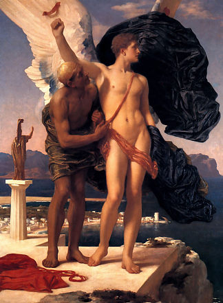 伊卡洛斯和代达罗斯 Icarus and Daedalus (c.1869; United Kingdom                     )，洛尔德·弗雷德里克·莱顿