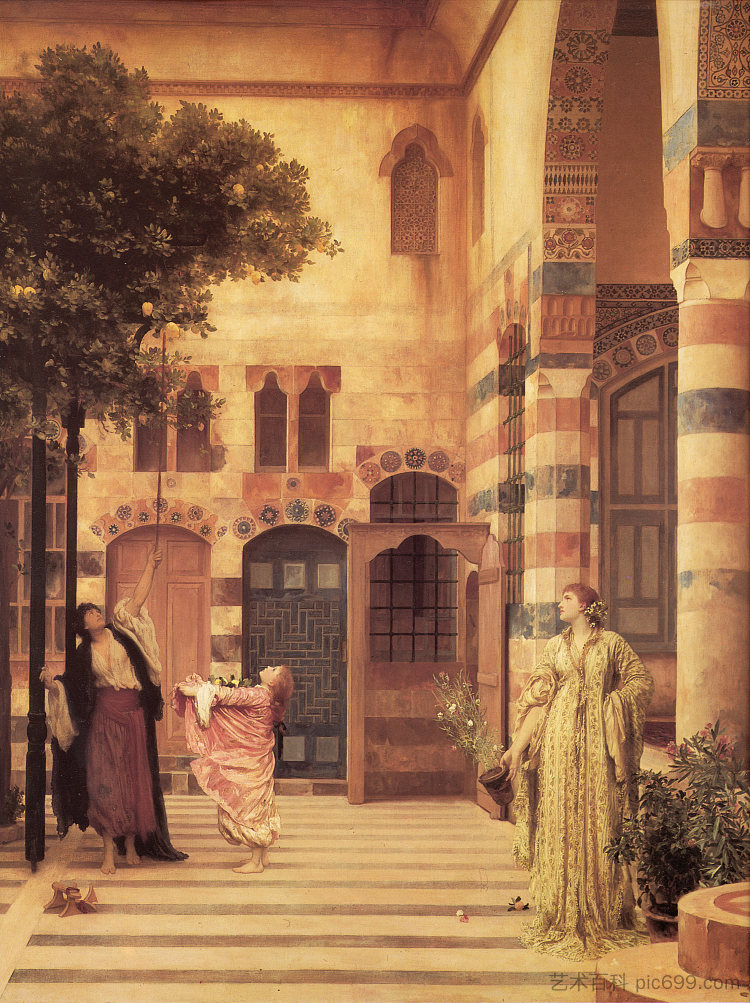 旧大马士革,犹太人区 Old Damascus, Jew's Quarter (1874; United Kingdom ),洛尔德·弗雷德里克·莱顿