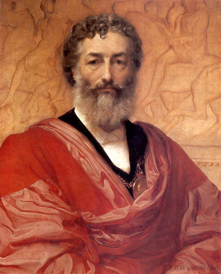 自画像 Self-portrait (1880; United Kingdom ),洛尔德·弗雷德里克·莱顿