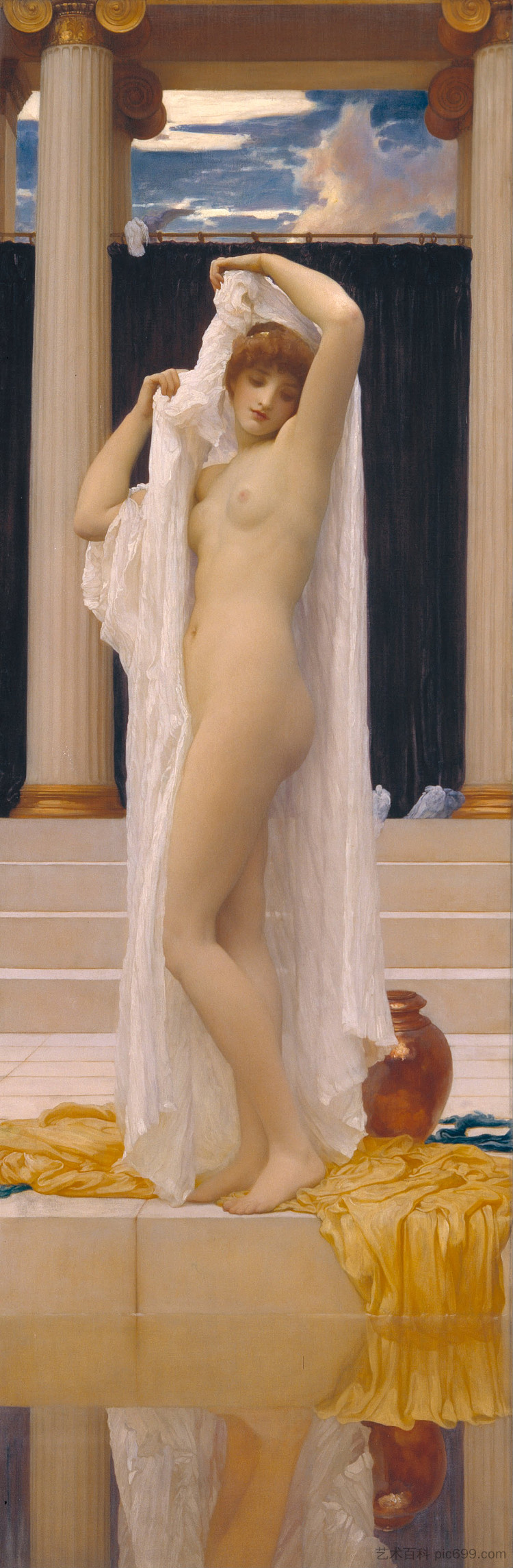 心灵浴场 The Bath of Psyche (c.1890; United Kingdom  )，洛尔德·弗雷德里克·莱顿