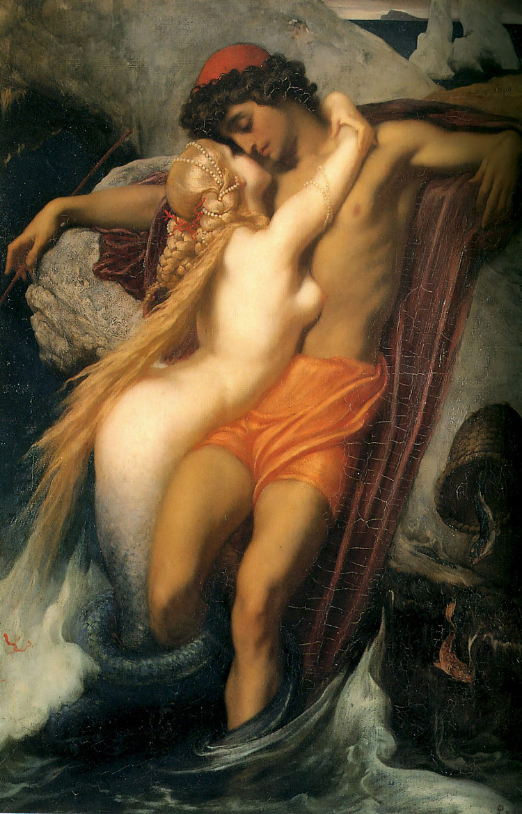 渔夫与海妖 The Fisherman and the Siren (1857; United Kingdom  )，洛尔德·弗雷德里克·莱顿