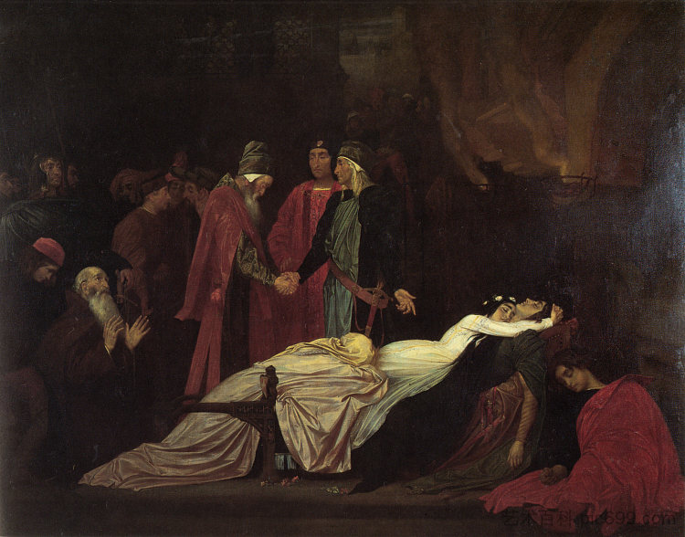 蒙太古和凯普莱特的和解 The Reconciliation of the Montagues and Capulets (1855; United Kingdom  )，洛尔德·弗雷德里克·莱顿