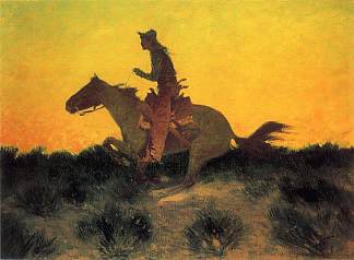 逆夕阳 Against the Sunset (1906)，费雷德里克·雷明顿
