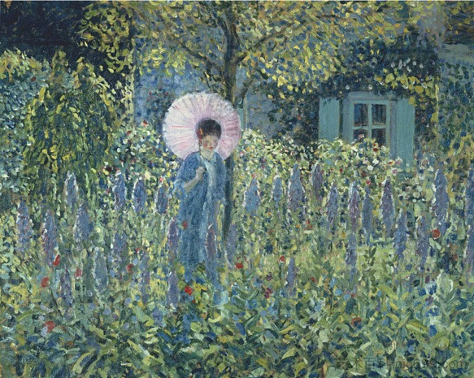 狐狸手套 Foxgloves (c.1912 - c.1913),弗雷德里克·卡尔·弗里塞克