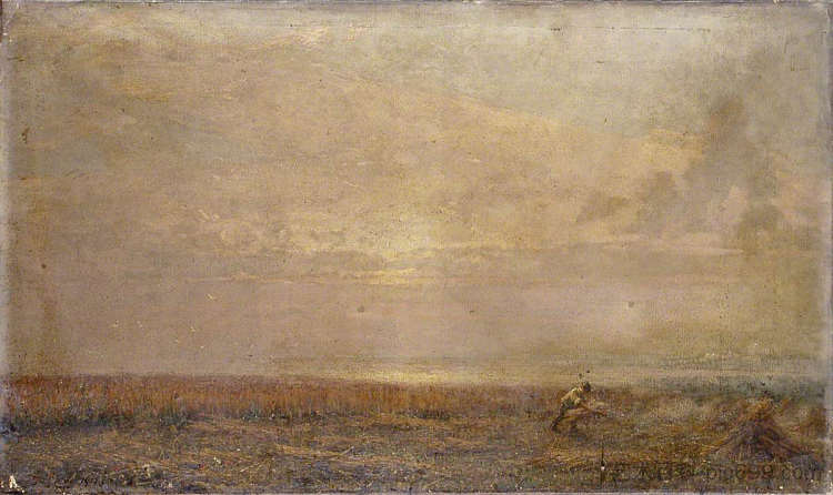 日落,圣艾夫斯,康沃尔郡 Sunset, St Ives, Cornwall (1915),弗雷德里克·乔治·科特曼