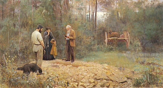 灌木丛葬礼 A bush burial (1890)，弗雷德里克·麦卡宾