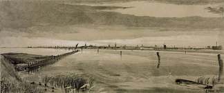 大雅茅斯和布雷登水 Great Yarmouth and Breydon Water (1871)，弗雷德里克·桑迪斯
