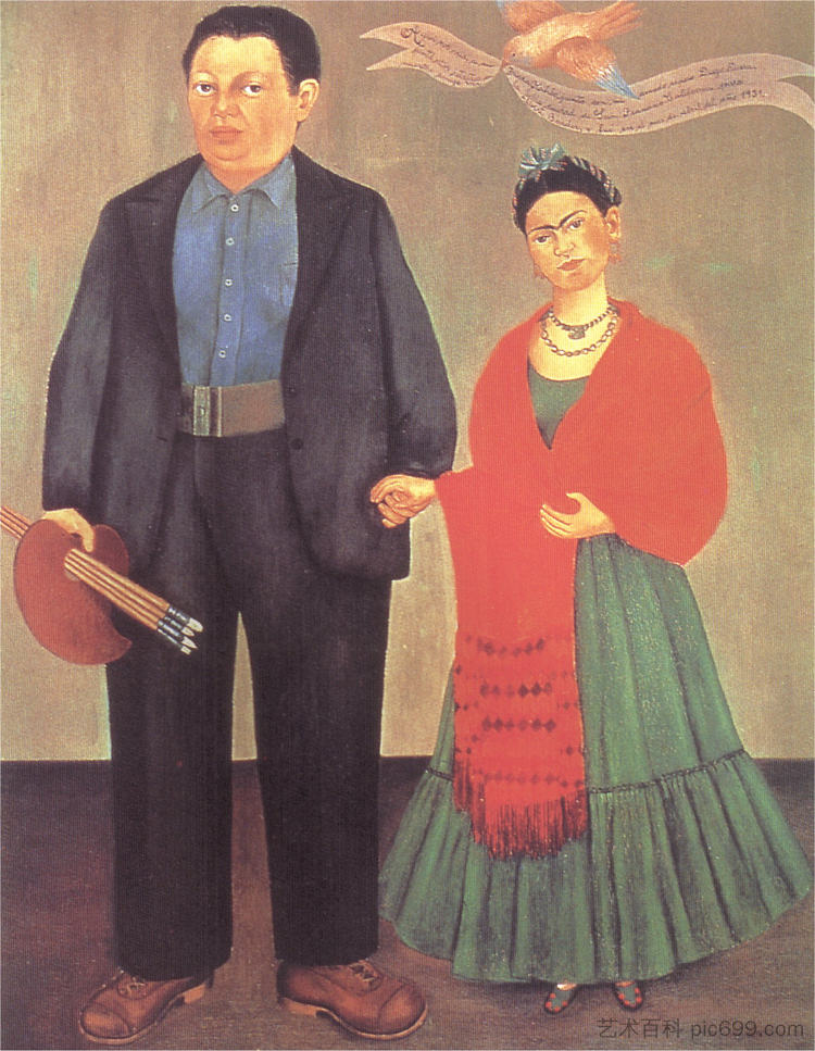 弗里达和迭戈·里维拉 Frieda and Diego Rivera (1931)，弗里达·卡洛