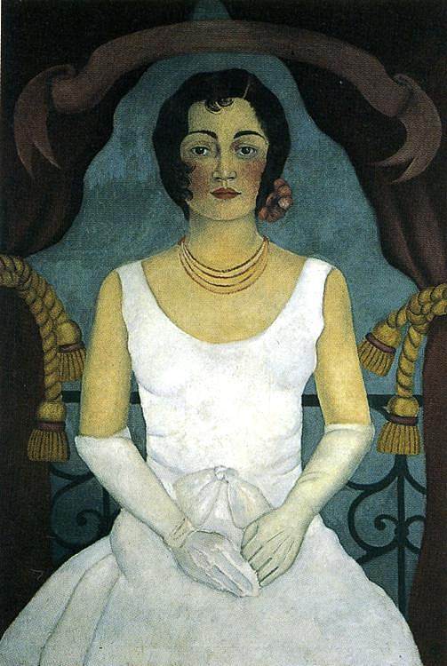 白衣女人的肖像 Portrait of a Woman in White (1930)，弗里达·卡洛