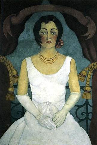 白衣女人的肖像 Portrait of a Woman in White (1930)，弗里达·卡洛