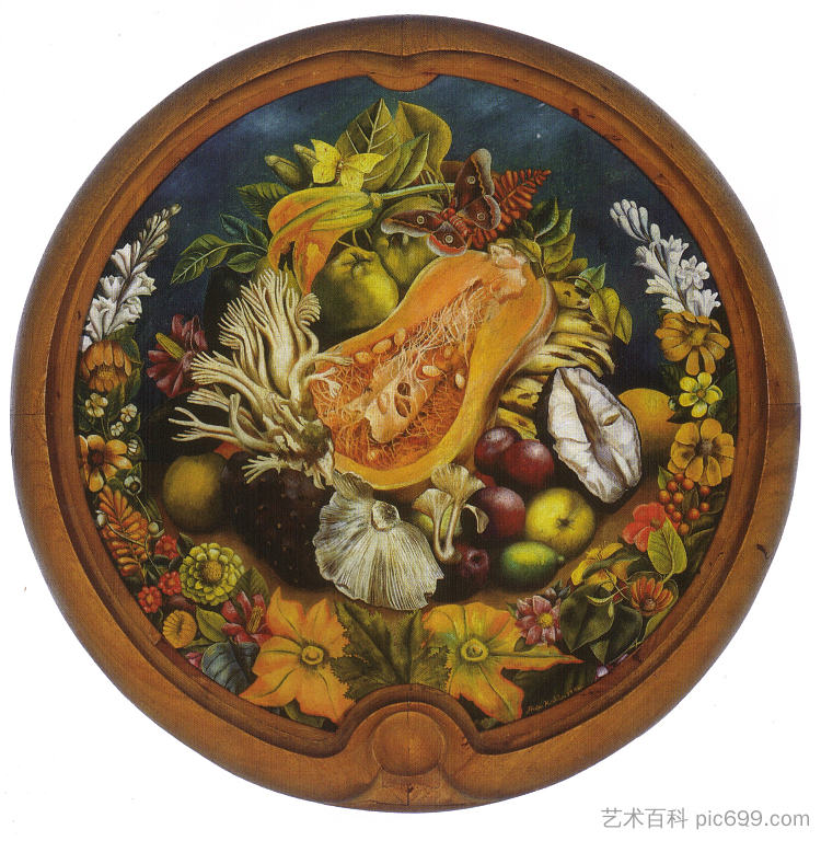 静物(圆形) Still Life (Round) (1942),弗里达·卡洛