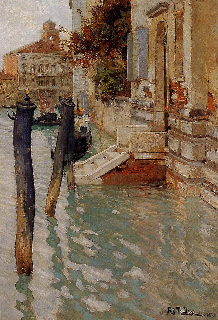 在威尼斯大运河上 On the Grand Canal, Venice (1885)，弗里茨·索尔洛