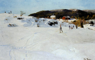 滑雪 Skiers (c.1886)，弗里茨·索尔洛