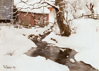 斯托德岛的冬天 Winter on the Isle of Stord (1890)，弗里茨·索尔洛