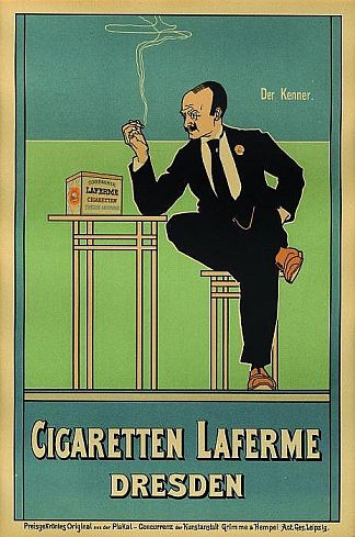 德肯纳，德累斯顿香烟拉弗姆 Der Kenner, Cigaretten Laferme Dresden (1898)，弗里茨雷姆