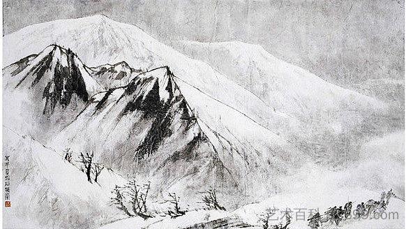 岷山远雪只让我们快乐 The Far Snows of Minshan Only Make Us Happy (1951)，傅抱石