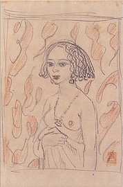 女性裸体半身像 Bust of a Female Nude，藤岛武二