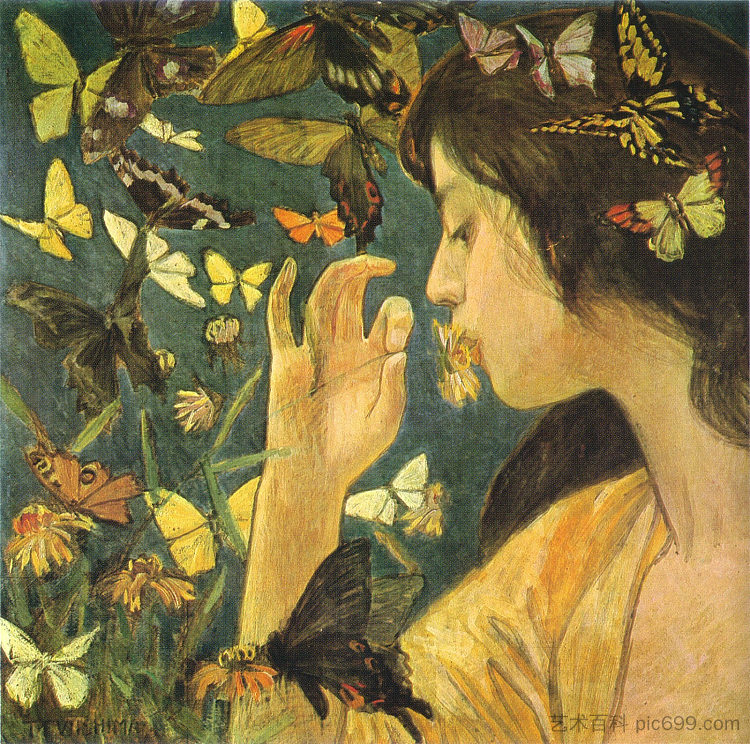 蝴蝶 Butterflies,藤岛武二