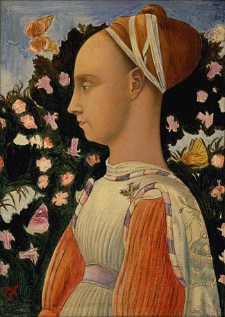 年轻公主的肖像 Portrait D’une Jeune Princesse (1912)，藤岛武二