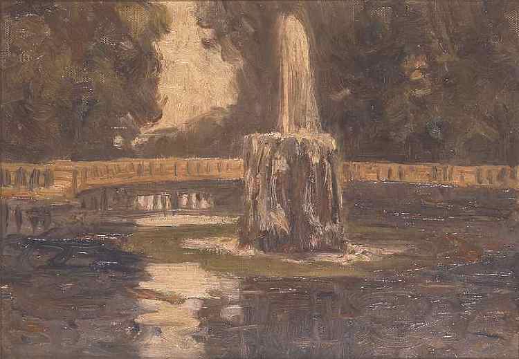 罗马喷泉 Fountain in Rome (1908)，藤岛武二