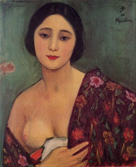 半裸女人 Half-naked Woman (1926)，藤岛武二