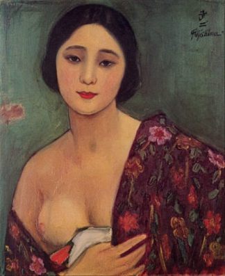 半裸女人 Half-naked Woman (1926)，藤岛武二